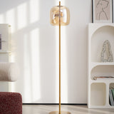 Loraya | Sculptural Glass Floor Light with Integrated LED for Living Room Lighting