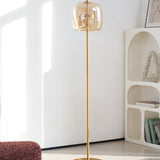 Loraya | Sculptural Glass Floor Light with Integrated LED for Living Room Lighting