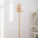 Loraya | Sculptural Glass Floor Light with Integrated LED for Living Room Lighting