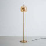 Loraya | Sculptural Glass Floor Light with Integrated LED for Living Room Lighting