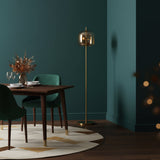 Loraya | Sculptural Glass Floor Light with Integrated LED for Living Room Lighting
