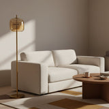 Loraya | Sculptural Glass Floor Light with Integrated LED for Living Room Lighting