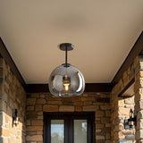Noraya | Modern Copper Glass Ceiling Light with E27 Fitting for Hallway and Bedroom Lighting