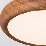 Evarael | Modern Wood Ceiling Light LED Minimalist Flush Mount Lamp for Bedroom and Dining Room