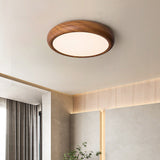 Evarael | Modern Wood Ceiling Light LED Minimalist Flush Mount Lamp for Bedroom and Dining Room