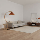 Lumira | Scandinavian Floor Lamp with Beech Wood and Linen Shade