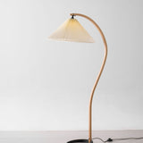 Lumira | Scandinavian Floor Lamp with Beech Wood and Linen Shade