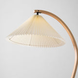Lumira | Scandinavian Floor Lamp with Beech Wood and Linen Shade