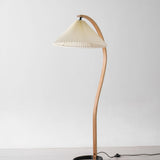Lumira | Scandinavian Floor Lamp with Beech Wood and Linen Shade
