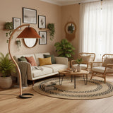 Lumira | Scandinavian Floor Lamp with Beech Wood and Linen Shade