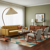 Lumira | Scandinavian Floor Lamp with Beech Wood and Linen Shade