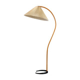 Lumira | Scandinavian Floor Lamp with Beech Wood and Linen Shade