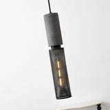 Virexo | Industrial Concrete Pendant Light with Cylindrical Cement Shade for Modern Interiors