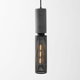 Virexo | Industrial Concrete Pendant Light with Cylindrical Cement Shade for Modern Interiors