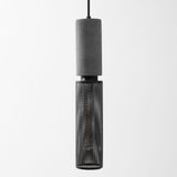Virexo | Industrial Concrete Pendant Light with Cylindrical Cement Shade for Modern Interiors