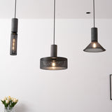 Virexo | Industrial Concrete Pendant Light with Cylindrical Cement Shade for Modern Interiors