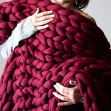 Serellea | Chunky Knitted Merino Wool Throw Blanket Luxury Home Decor