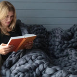 Serellea | Chunky Knitted Merino Wool Throw Blanket Luxury Home Decor