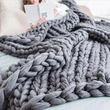 Serellea | Chunky Knitted Merino Wool Throw Blanket Luxury Home Decor