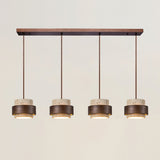Arluna | Travertine Pendant Light with Walnut Wood Detail for Modern Ambient Lighting