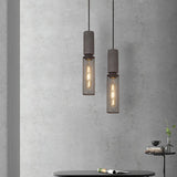 Virexo | Industrial Concrete Pendant Light with Cylindrical Cement Shade for Modern Interiors