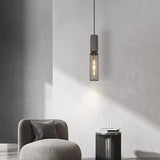 Virexo | Industrial Concrete Pendant Light with Cylindrical Cement Shade for Modern Interiors