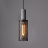Virexo | Industrial Concrete Pendant Light with Cylindrical Cement Shade for Modern Interiors