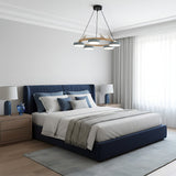 Zerani | Bird Design Round Chandelier with Wooden Frame and Integrated LED Lighting