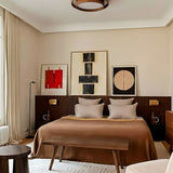 Orlani | Modern Walnut Ceiling Light with Wood-Effect Finish and Integrated LED for Living Room & Bedroom