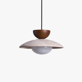 Amivon | Luxury Travertine Pendant Light Wood and Glass Hanging Lamp for Dining Room, Bedroom and Modern Interiors