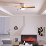 Arvienne | Nordic Wooden Ceiling Fan Light with LED for Modern Bedrooms