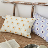 Zelric | Embroidered Daisy Cushion Cover for Sofa and Bed Decor