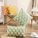 Zelric | Embroidered Daisy Cushion Cover for Sofa and Bed Decor