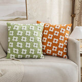 Zelric | Embroidered Daisy Cushion Cover for Sofa and Bed Decor