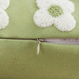 Zelric | Embroidered Daisy Cushion Cover for Sofa and Bed Decor