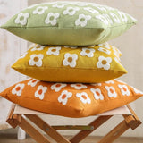 Zelric | Embroidered Daisy Cushion Cover for Sofa and Bed Decor