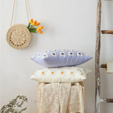 Zelric | Embroidered Daisy Cushion Cover for Sofa and Bed Decor