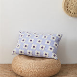 Zelric | Embroidered Daisy Cushion Cover for Sofa and Bed Decor