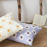 Zelric | Embroidered Daisy Cushion Cover for Sofa and Bed Decor