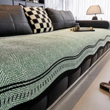 Draxil | Sofa Cover Anti Slip Microfibre Couch Protector with Wave Edge Design for Living Room and Pets