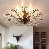 Velienne | Dimmable Floral Crystal Chandelier for Living & Dining Spaces