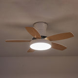 Nerik | Scandinavian Ceiling Fan with Wooden Blades, Tri-Colour LED and Remote Control for Living Room and Bedroom