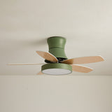 Nerik | Scandinavian Ceiling Fan with Wooden Blades, Tri-Colour LED and Remote Control for Living Room and Bedroom