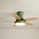 Nerik | Scandinavian Ceiling Fan with Wooden Blades, Tri-Colour LED and Remote Control for Living Room and Bedroom
