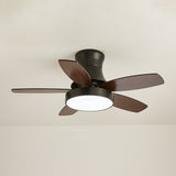 Nerik | Scandinavian Ceiling Fan with Wooden Blades, Tri-Colour LED and Remote Control for Living Room and Bedroom