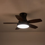 Nerik | Scandinavian Ceiling Fan with Wooden Blades, Tri-Colour LED and Remote Control for Living Room and Bedroom