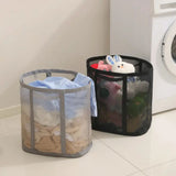 Sumi | Foldable Nylon Mesh Laundry Hamper with Hanging Loop for Bathroom and Laundry Room