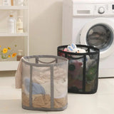 Sumi | Foldable Nylon Mesh Laundry Hamper with Hanging Loop for Bathroom and Laundry Room