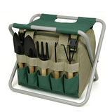 Tari | Garden Tool Set with Folding Stool and Carry Bag for Planting, Weeding and Outdoor Garden Use