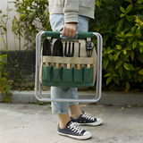 Tari | Garden Tool Set with Folding Stool and Carry Bag for Planting, Weeding and Outdoor Garden Use